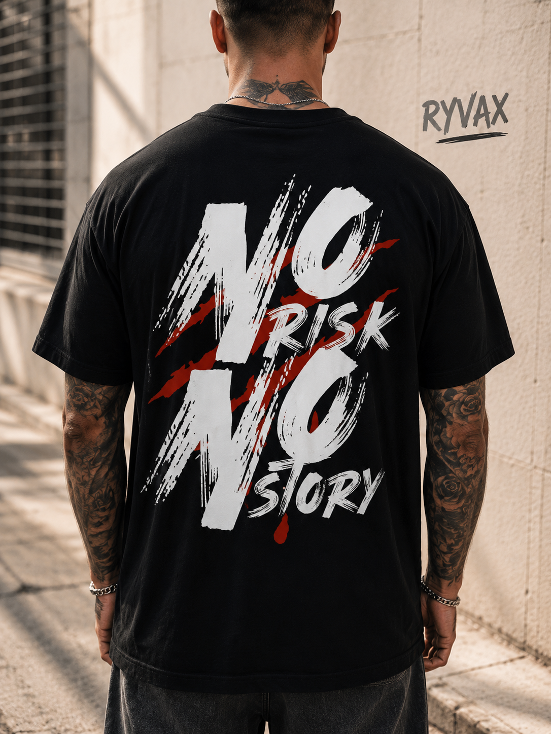 Мъжка Тениска No Risk No Story